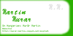 martin murar business card